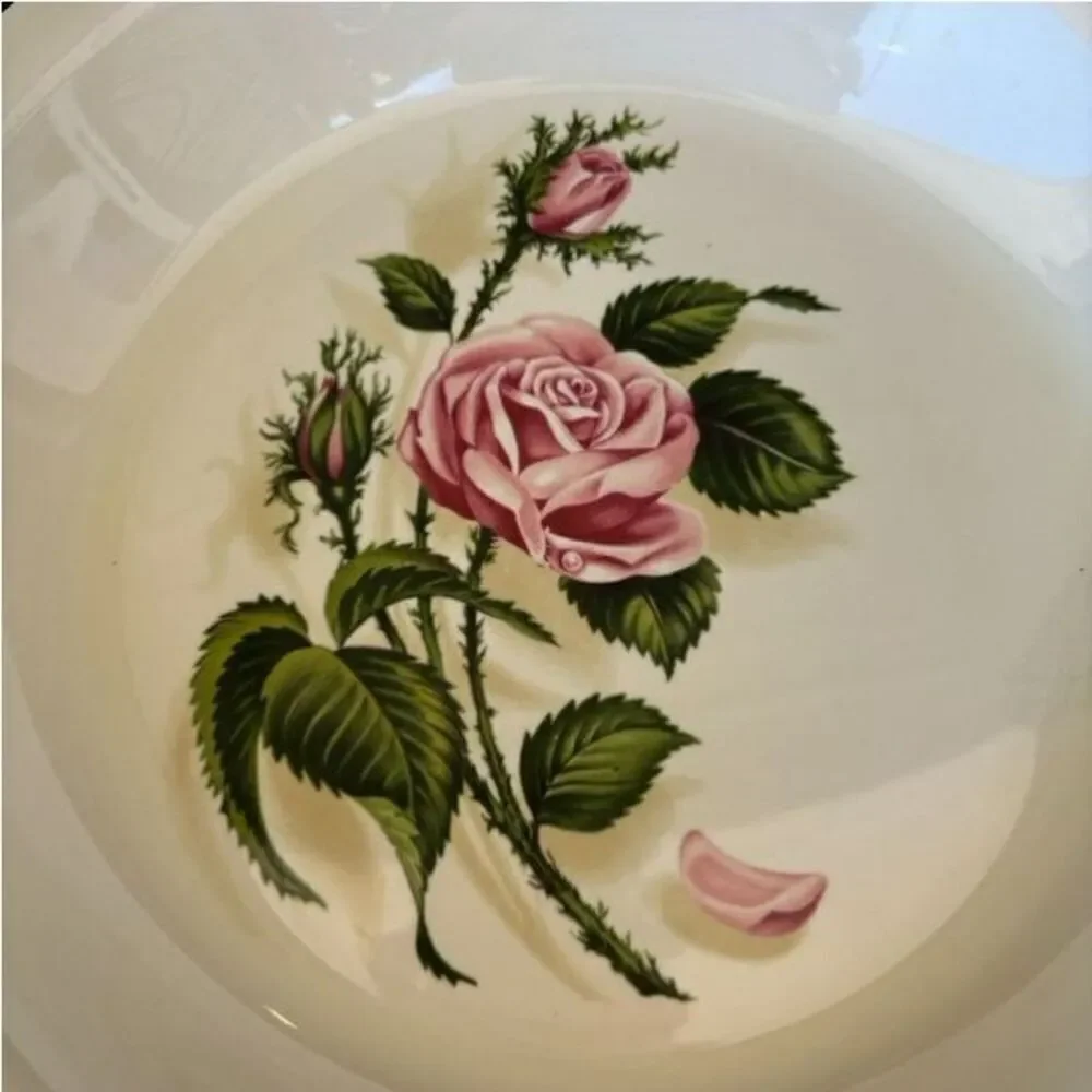 Ballerina By Universal Rose Pattern Ceramic Pie Plate